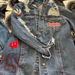 University of Wisconsin custom Jean jacket
